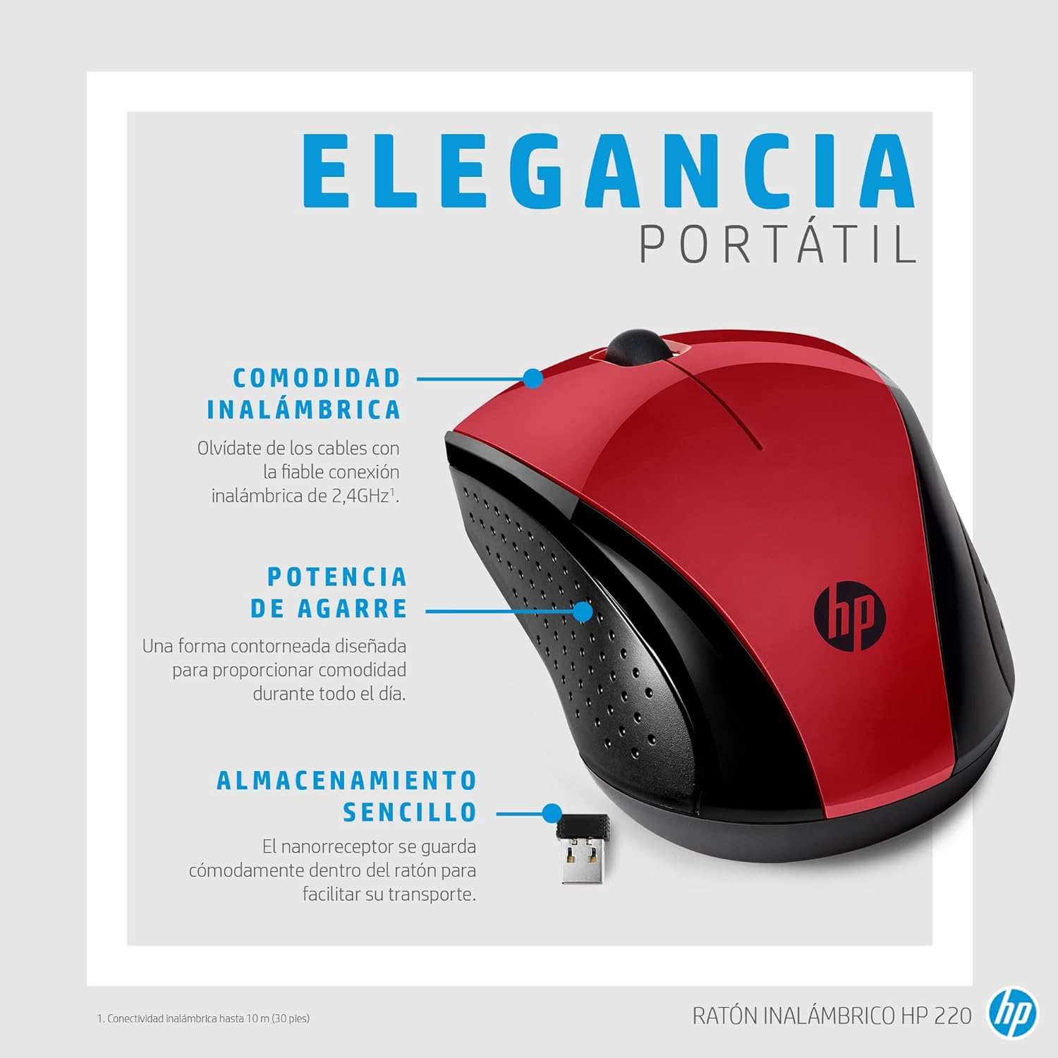 Rato HP 220 Sem Fios Vermelho Pôr-do-Sol - Imagem 3