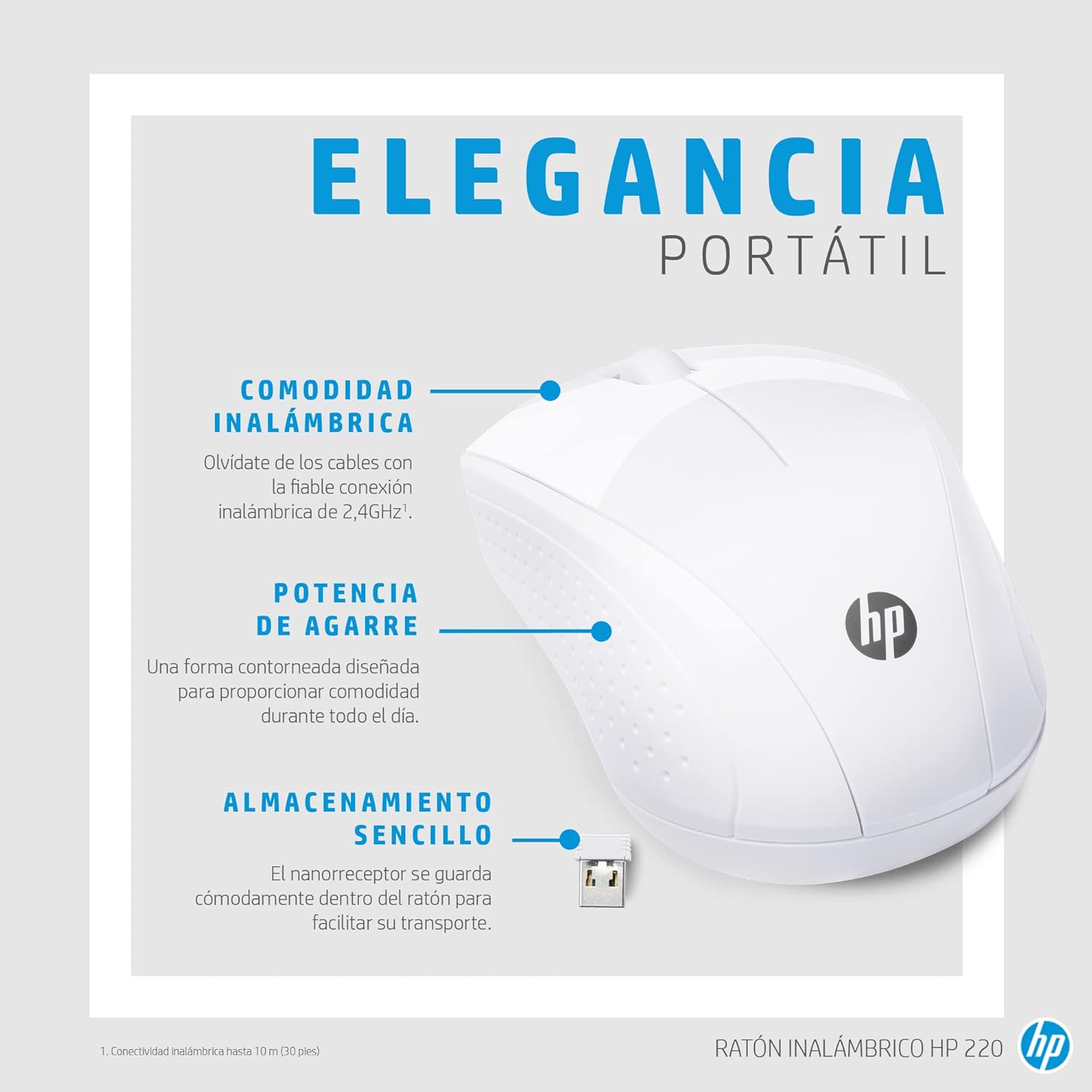 Rato HP 220 Sem Fios Branco Neve - Imagem 5