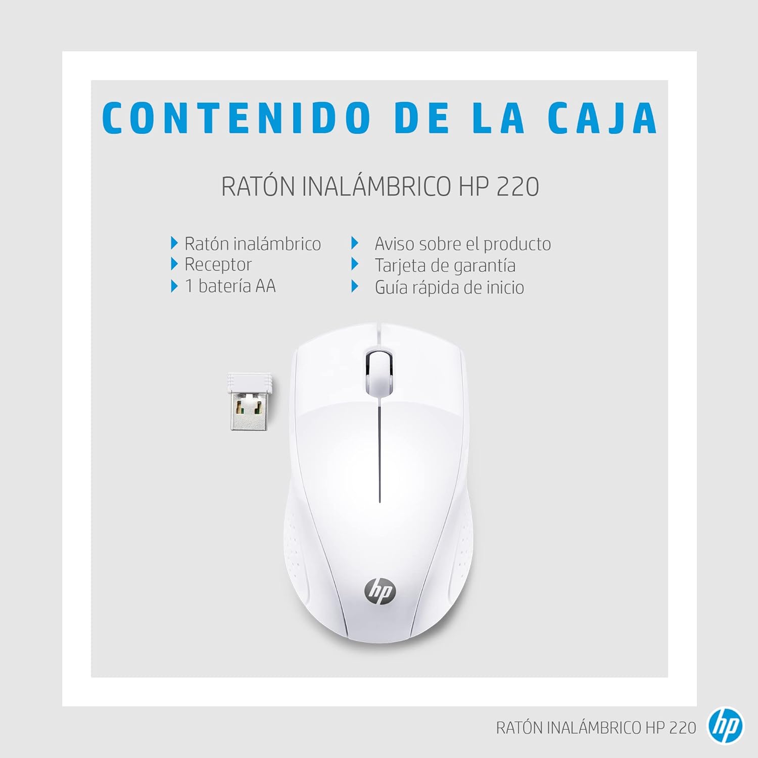 Rato HP 220 Sem Fios Branco Neve - Imagem 6