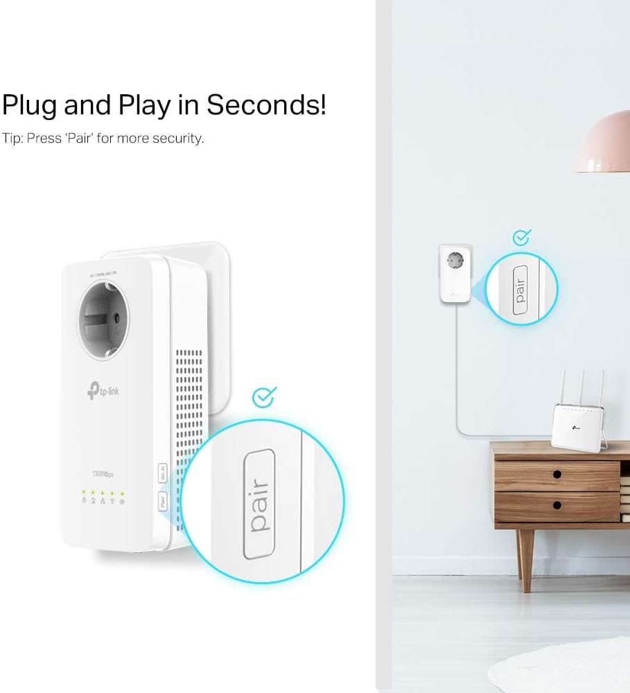 Kit Powerline TP-LINK AV1300 1300Mbps Dual Band Wi-Fi Gigabit Tomada - Imagem 6