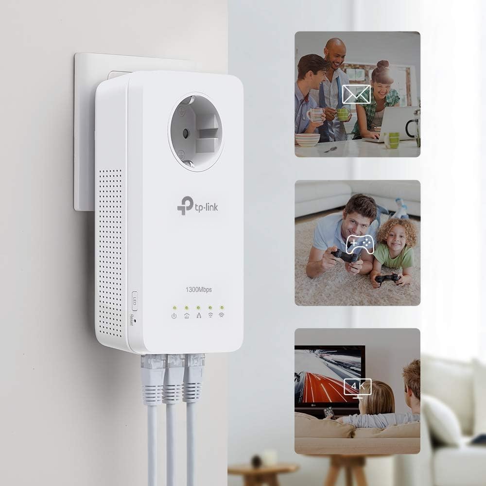Kit Powerline TP-LINK AV1300 1300Mbps Dual Band Wi-Fi Gigabit Tomada - Imagem 7