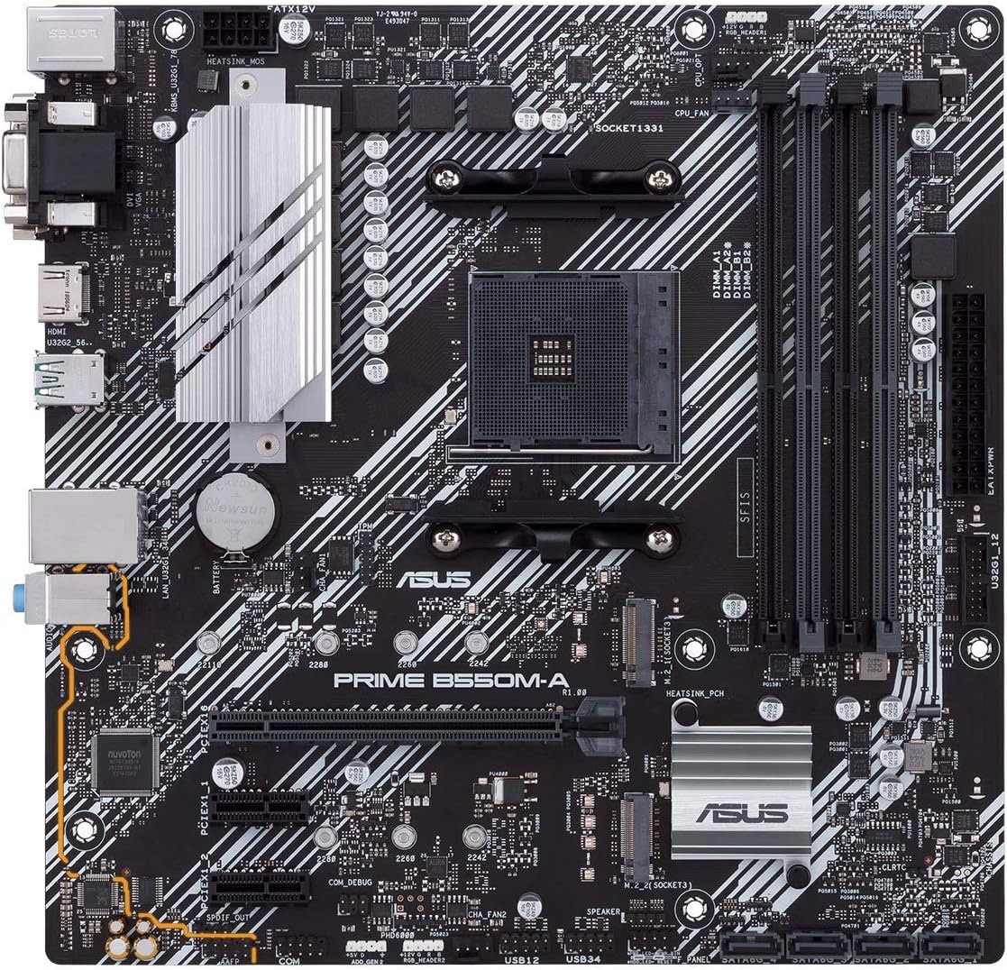 Motherboard ASUS PRIME B550M-A/CSM Micro ATX Socket AM4 AMD B550 M.2 PCIe 4.0 USB 3.2 Gen 2 - Imagem 2