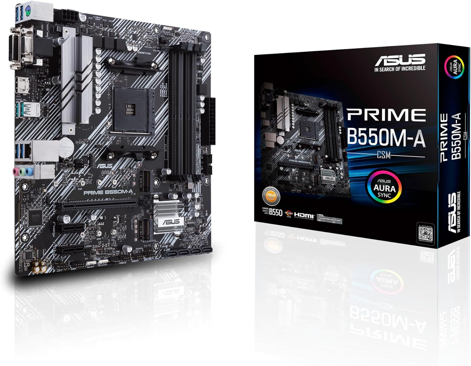 Motherboard ASUS PRIME B550M-A/CSM Micro ATX Socket AM4 AMD B550 M.2 PCIe 4.0 USB 3.2 Gen 2 - Imagem 1