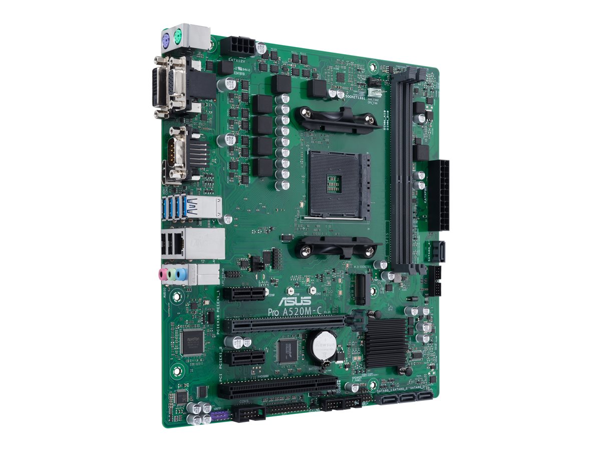 Motherboard ASUS Pro A520M-C/CSM Micro ATX Socket AM4 Chipset AMD A520 M.2 USB 3.2 Gen 1 - Imagem 2