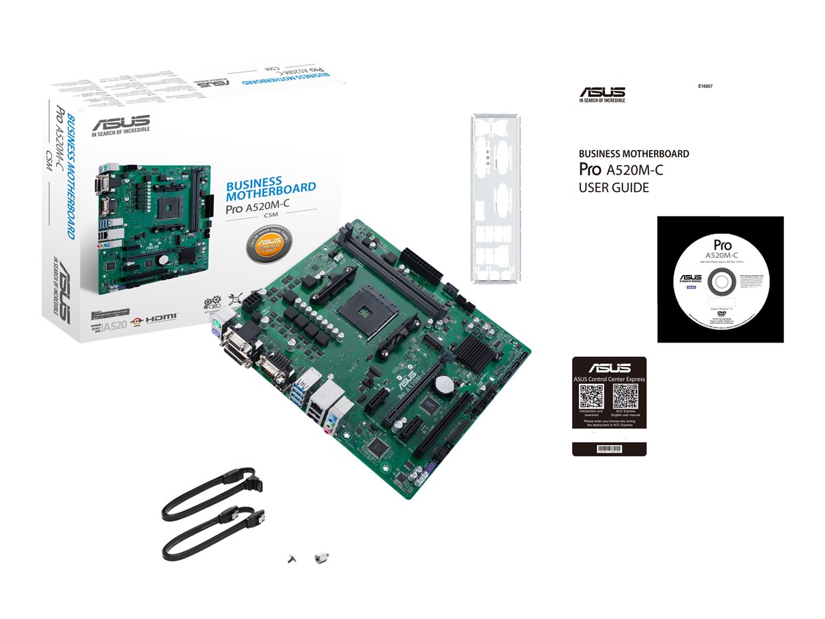 Motherboard ASUS Pro A520M-C/CSM Micro ATX Socket AM4 Chipset AMD A520 M.2 USB 3.2 Gen 1 - Imagem 7