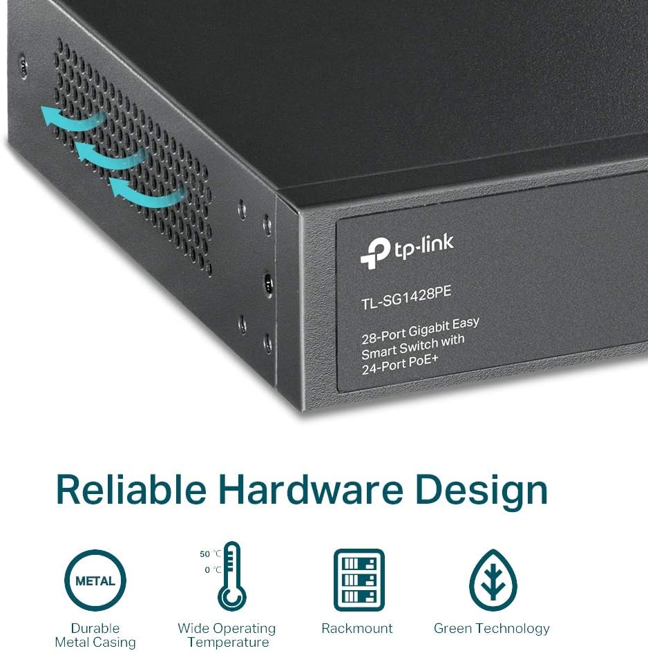 Switch Inteligente TP-Link TL-SG1428PE 24 Portas PoE+ 250W - Imagem 7