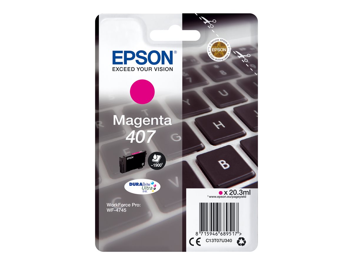 Tinteiro Epson 407 Magenta L 20.3ml Original - Imagem 2