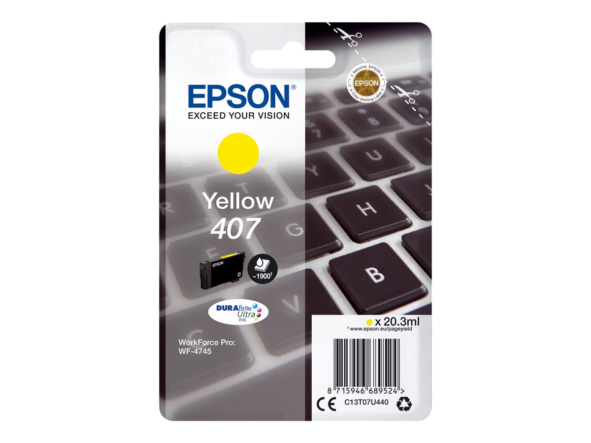 Tinteiro Epson 407 L Amarelo Original - Imagem 2