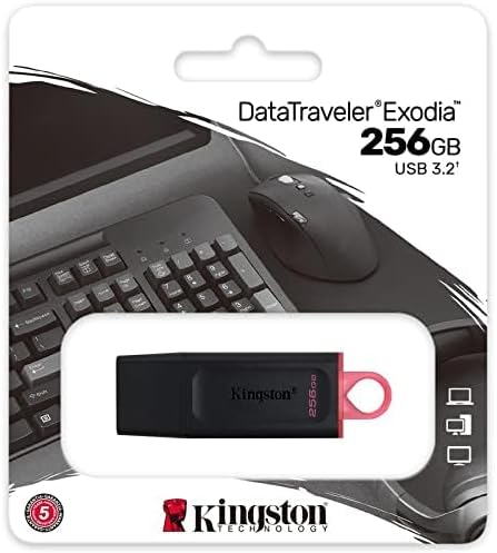 Pen Drive Kingston DataTraveler Exodia 256 GB USB 3.2 Preto Rosa - Imagem 10