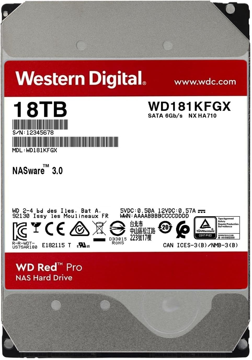 Disco Rígido WD Red Pro 18 TB 3.5" - Imagem 2