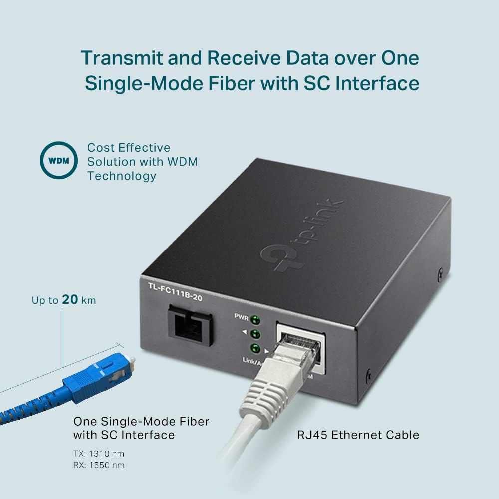 Conversor Fibra Ótica TP-Link TL-FC111B-20 100Mb WDM Monomodo 20km - Imagem 5