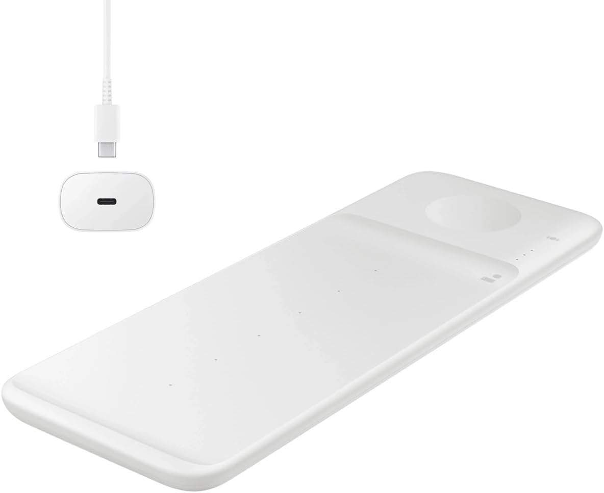 Carregador Sem Fios Trio Samsung Fast Charge Branco