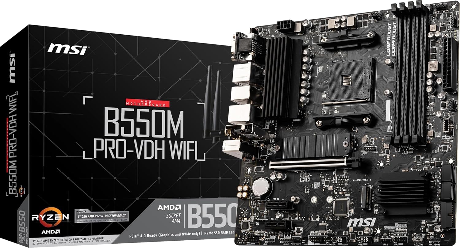 Motherboard MSI B550M PROVDH micro ATX AM4 B550 - Imagem 1