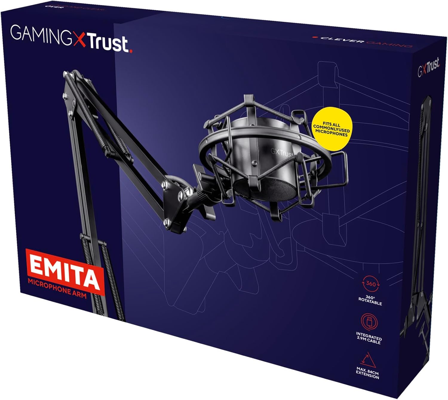 Kit Braço Microfone Trust Emita 253 Ajustável Streaming - Imagem 7