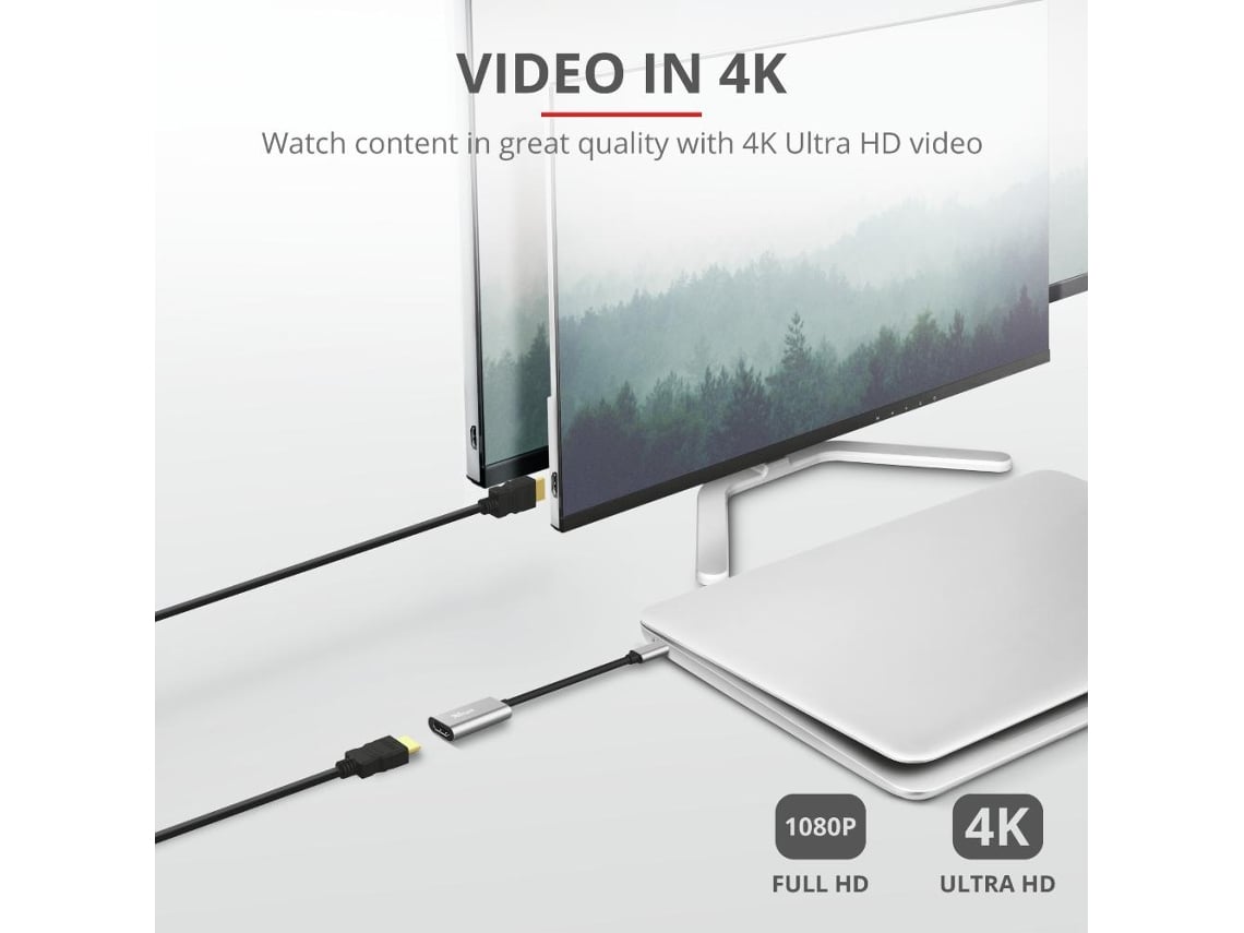 Adaptador Trust Dalyx USB-C para HDMI 4K - Imagem 2