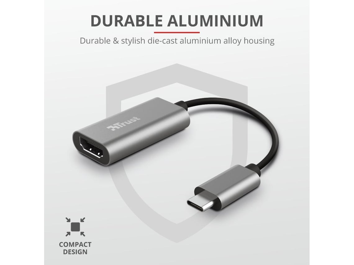 Adaptador Trust Dalyx USB-C para HDMI 4K - Imagem 1