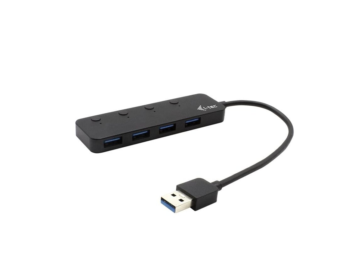 Concentrador USB 3.0 i-Tec 4 Portas Metálico Interruptores Individuais - Imagem 3