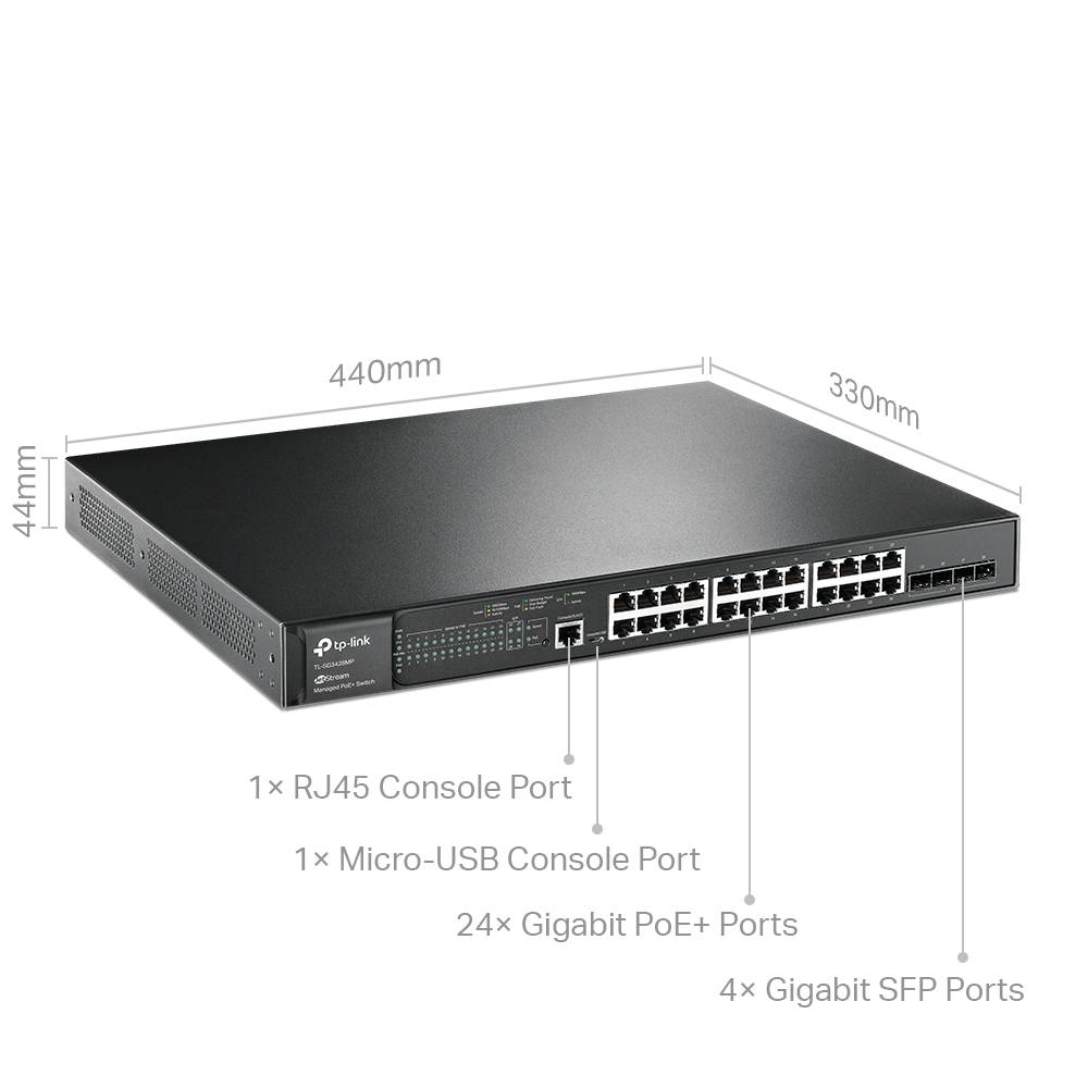 Switch TP-Link TL-SG3428MP Administrado PoE+ 384W - Imagem 3