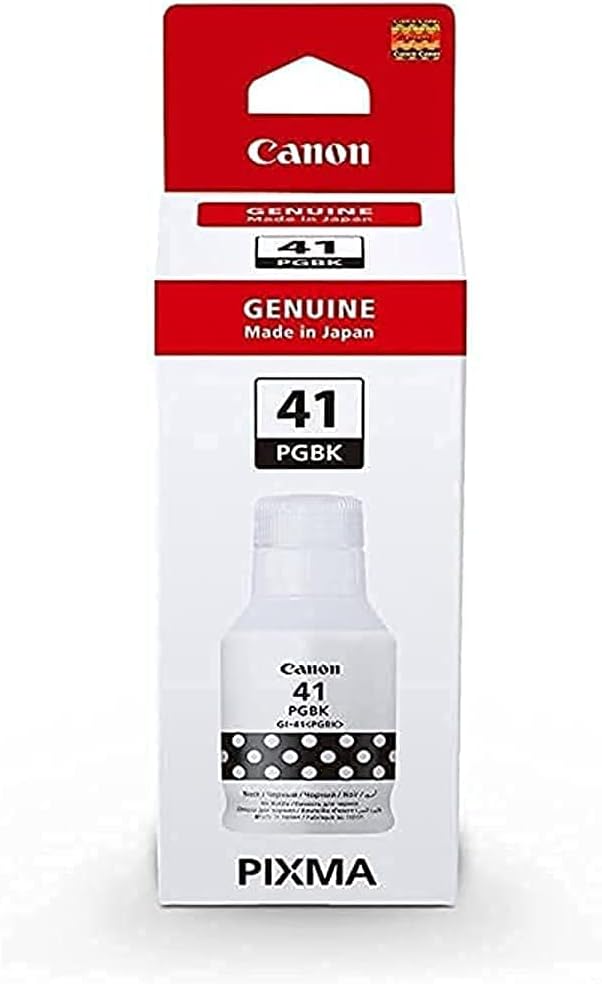 Recarga Tinta CANON GI 41 PGBK Preto Original para PIXMA G1420 G2420 G2460 G3420 G3460 - Imagem 1