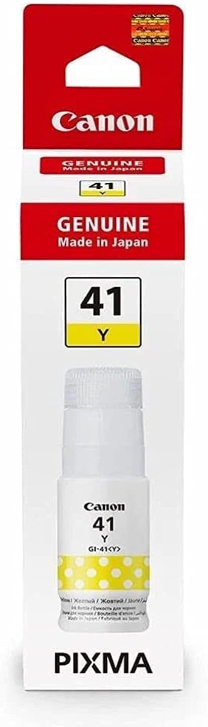 Garrafa de Tinta CANON GI 41 Y Amarelo Original para PIXMA G1420 G2420 G2460 G3420 G3460 - Imagem 1
