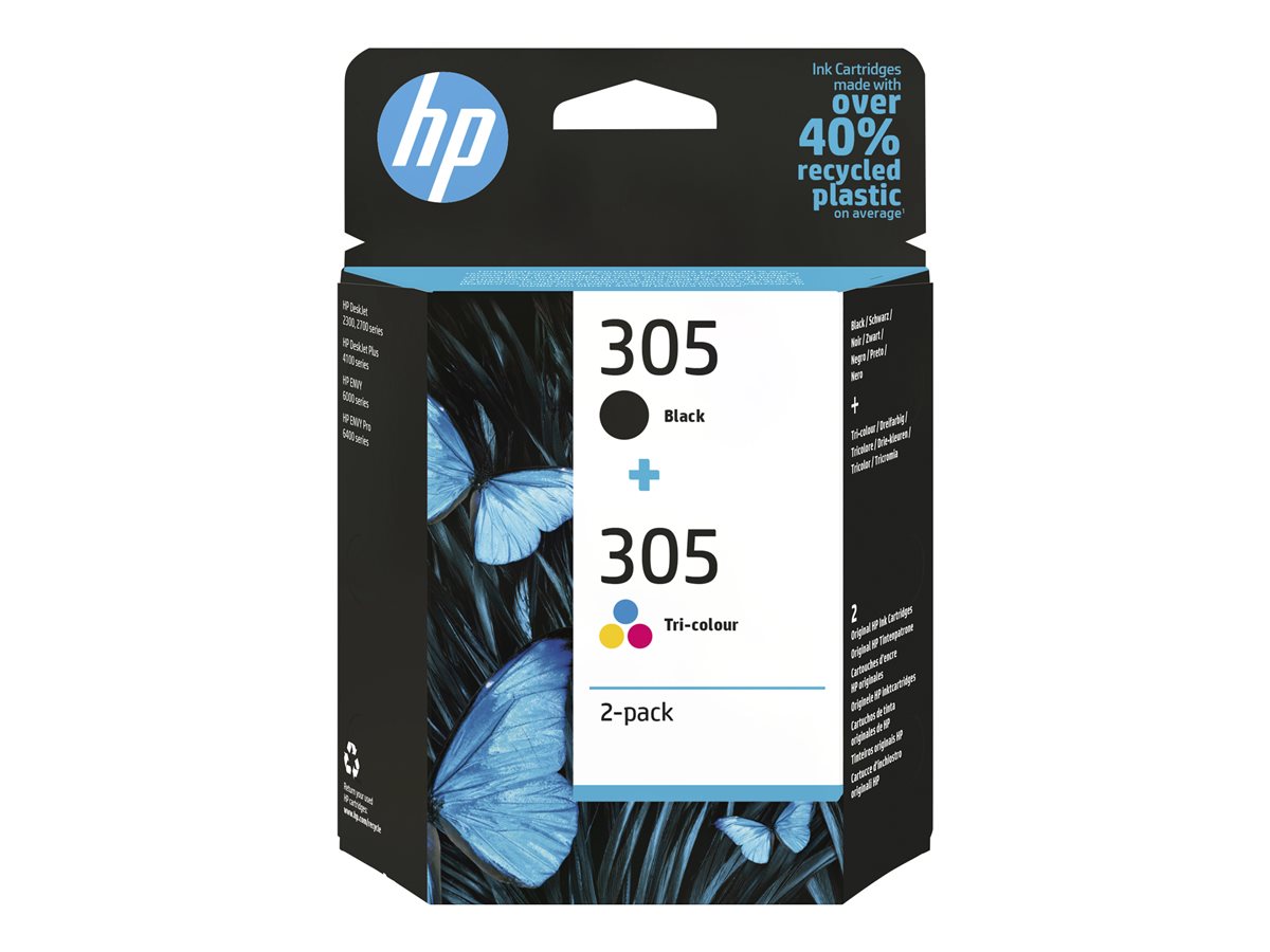 Tinteiro HP 305 Duopack Preto Cor Original - Imagem 1