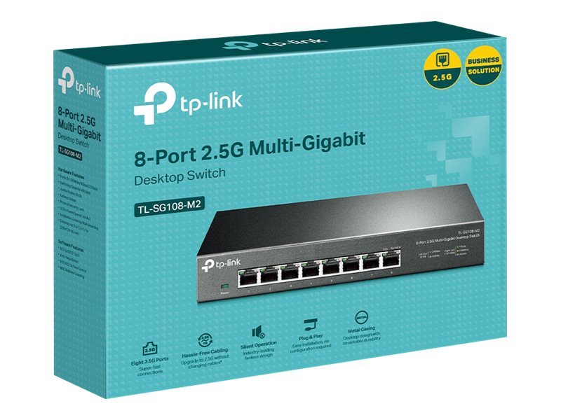 Switch TP-Link TL-SG108M2 8 Portas 2.5G Não Gerido