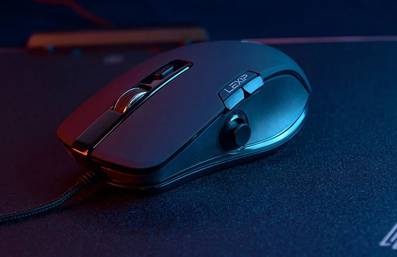 Rato Gaming LEXIP NP93 Neptunium Alpha com Joystick de Polegar e Iluminação RGB - Imagem 4