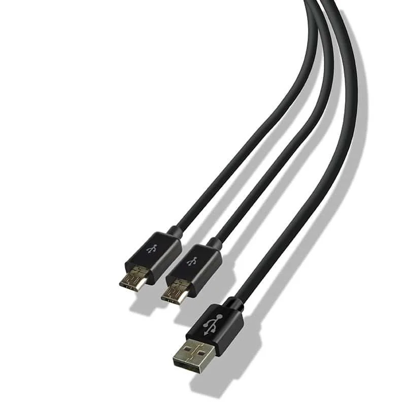 Cabo de Carregamento e Dados Lexip X Steelplay Dual Play & Charge 3m Preto PS4 - Imagem 1