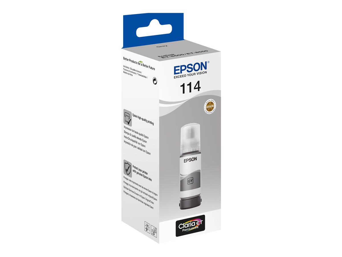 Tinta Epson EcoTank 114 Original 70ml Cinza