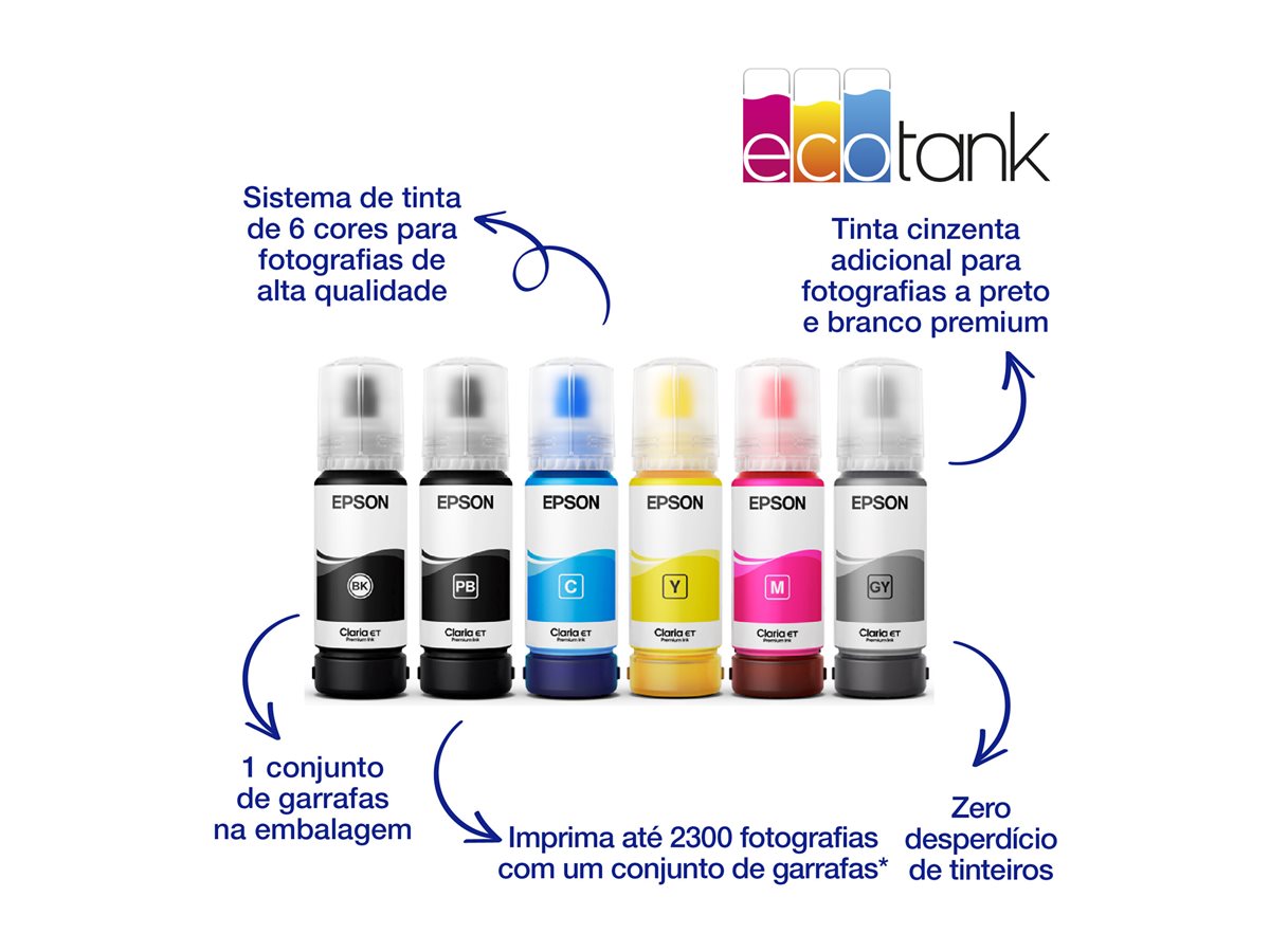Impressora Multifunções Epson EcoTank ET-8500 Recarregável A4 Branco