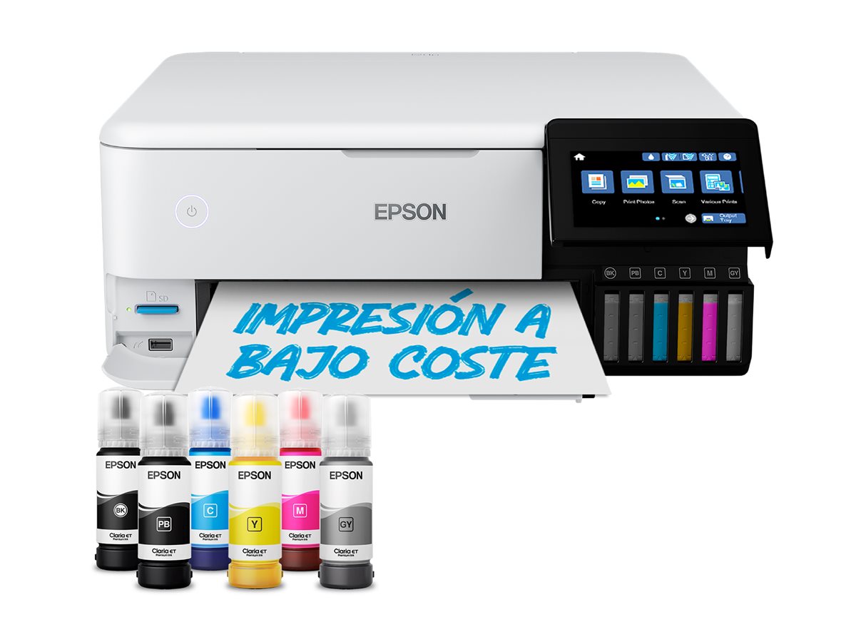 Impressora Multifunções Epson EcoTank ET-8500 Recarregável A4 Branco - Imagem 8