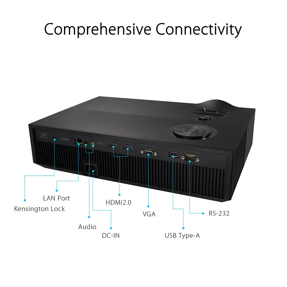 Projetor ASUS H1 Full HD 3000 lumens 3D Preto - Imagem 6