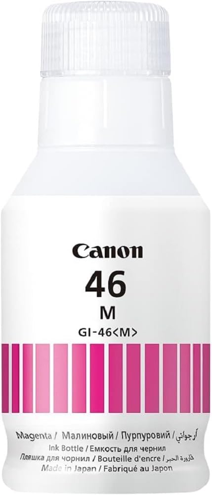 Garrafa de Tinta Canon GI-46 M Magenta Original para MAXIFY GX5040 GX6040 GX7040 Rendimento 14000 Páginas - Imagem 1