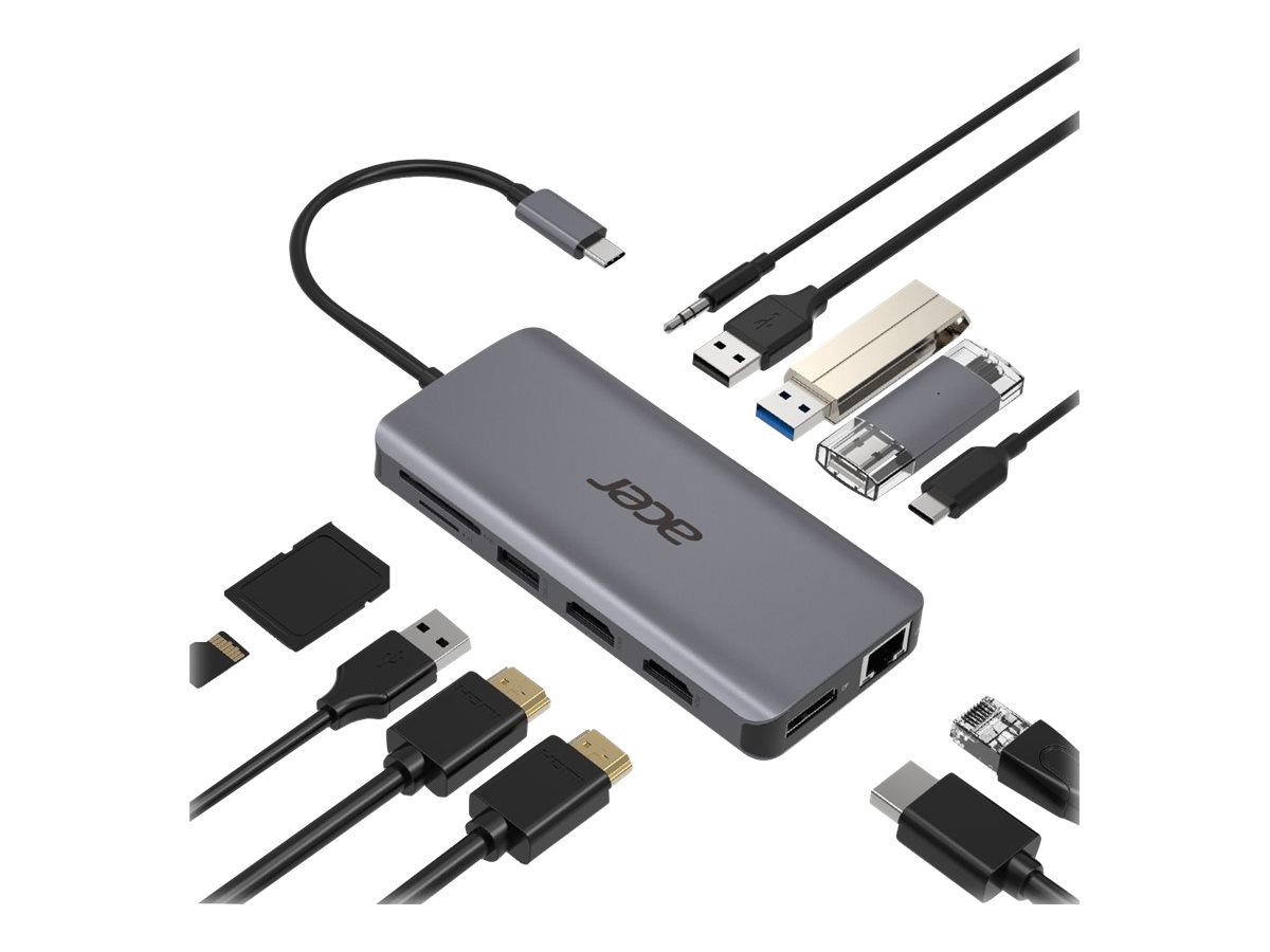Adaptador USB-C Acer 12-em-1 HDMI e Rede - Imagem 10