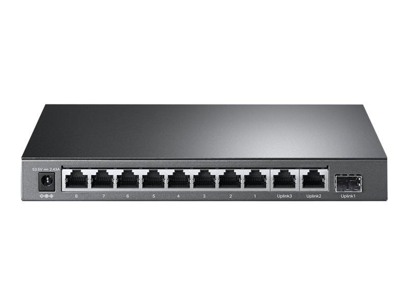 Switch PoE TP-LINK TL-SL1311MP 8 Portas 10/100 PoE+ 2 Gigabit Não PoE 1 SFP Slot Orçamento 124W Desktop - Imagem 1