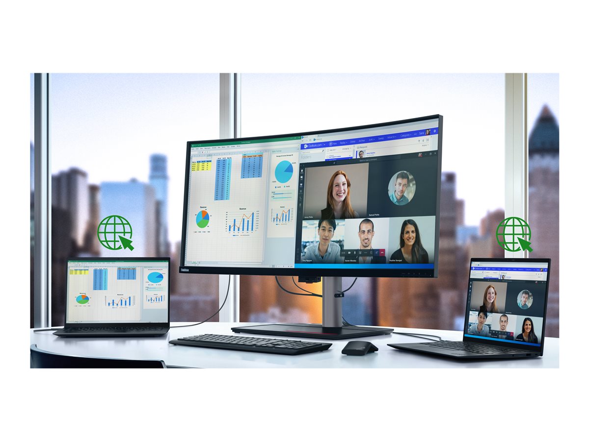 Monitor Lenovo ThinkVision P40w-20 40" Curvo IPS Preto Lustroso - Imagem 16