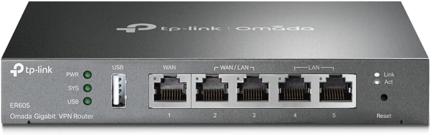 Router VPN TP-Link Omada ER605 Gigabit Multi-WAN 5 Portas Gestão Centralizada Omada SDN