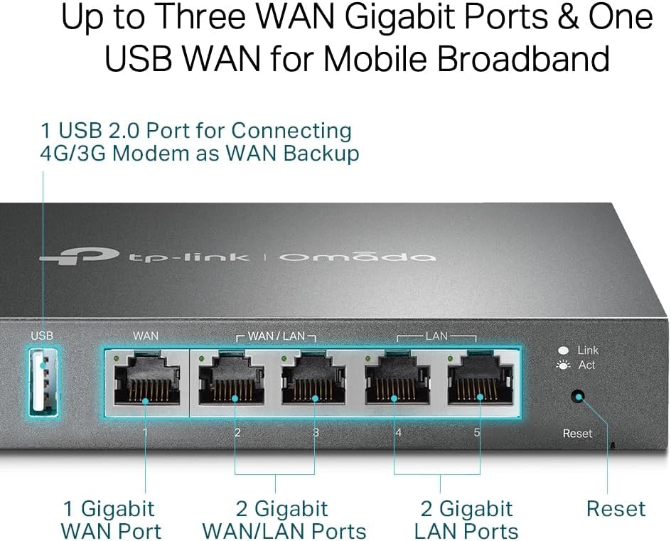 Router VPN TP-Link Omada ER605 Gigabit Multi-WAN 5 Portas Gestão Centralizada Omada SDN - Imagem 6