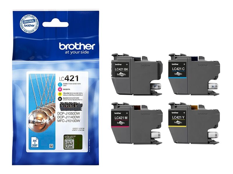 Tinteiros Brother LC421 Pack 4 Cores Originais - Imagem 3