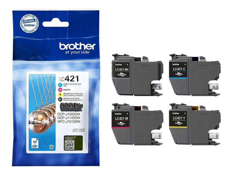 Tinteiros Brother LC421 Pack 4 Cores Originais - Imagem 4