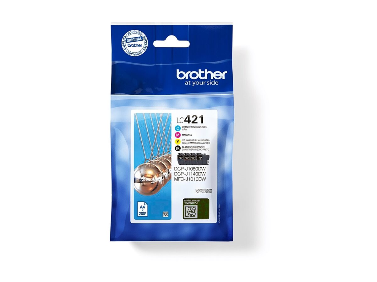 Tinteiros Brother LC421 Pack 4 Cores Originais