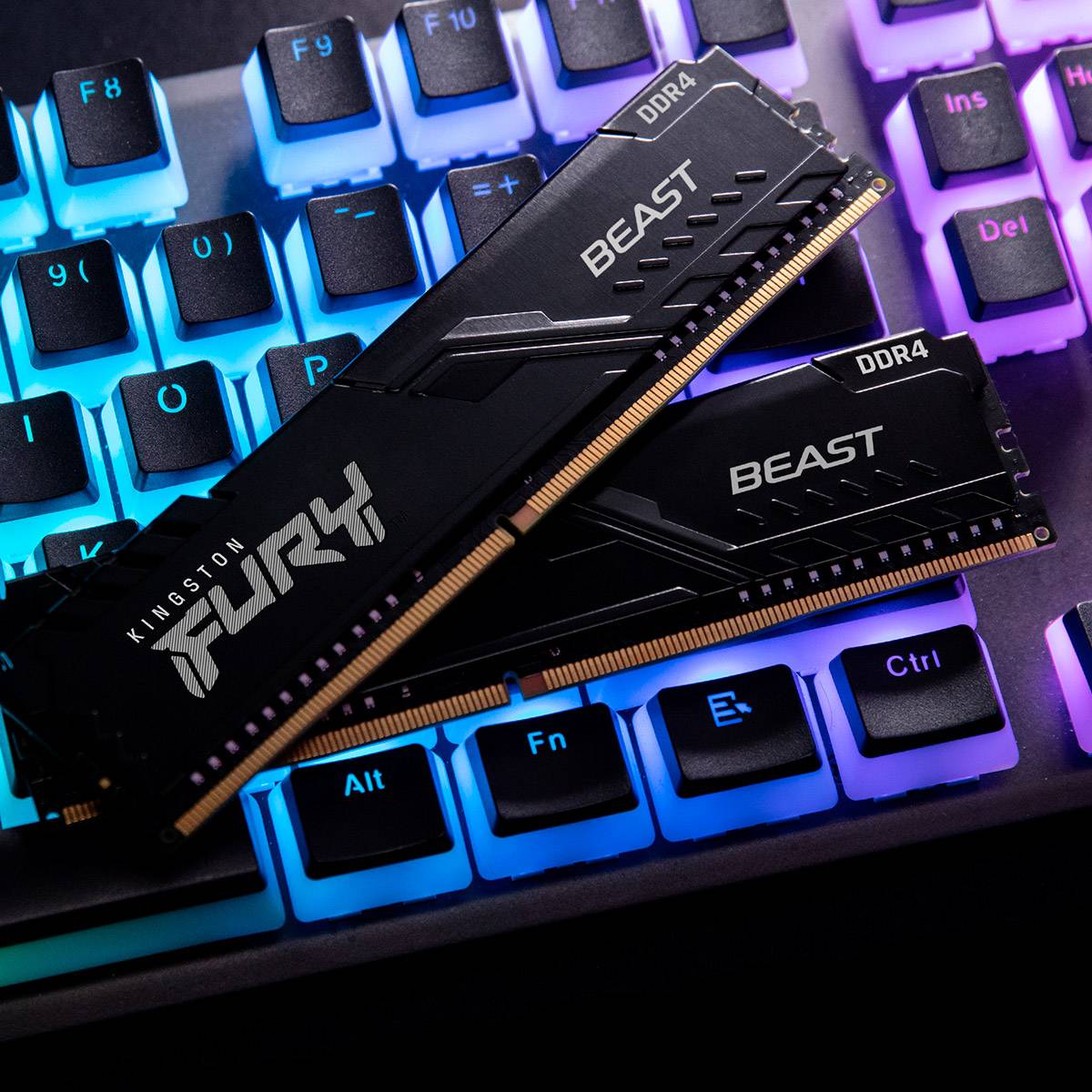 Kingston FURY Beast - DDR4 - módulo - 16 GB - DIMM 288-pin - 3200 MHz / PC4-25600 - CL16 - 1.35 V - unbuffered - sem ECC - preto - Imagem 2