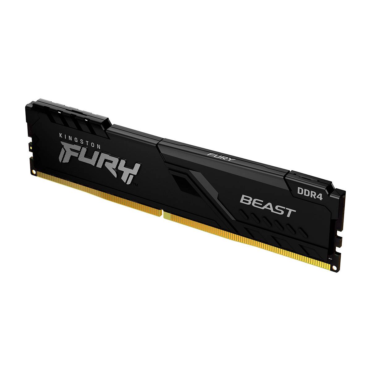 Kingston FURY Beast - DDR4 - módulo - 16 GB - DIMM 288-pin - 3200 MHz / PC4-25600 - CL16 - 1.35 V - unbuffered - sem ECC - preto