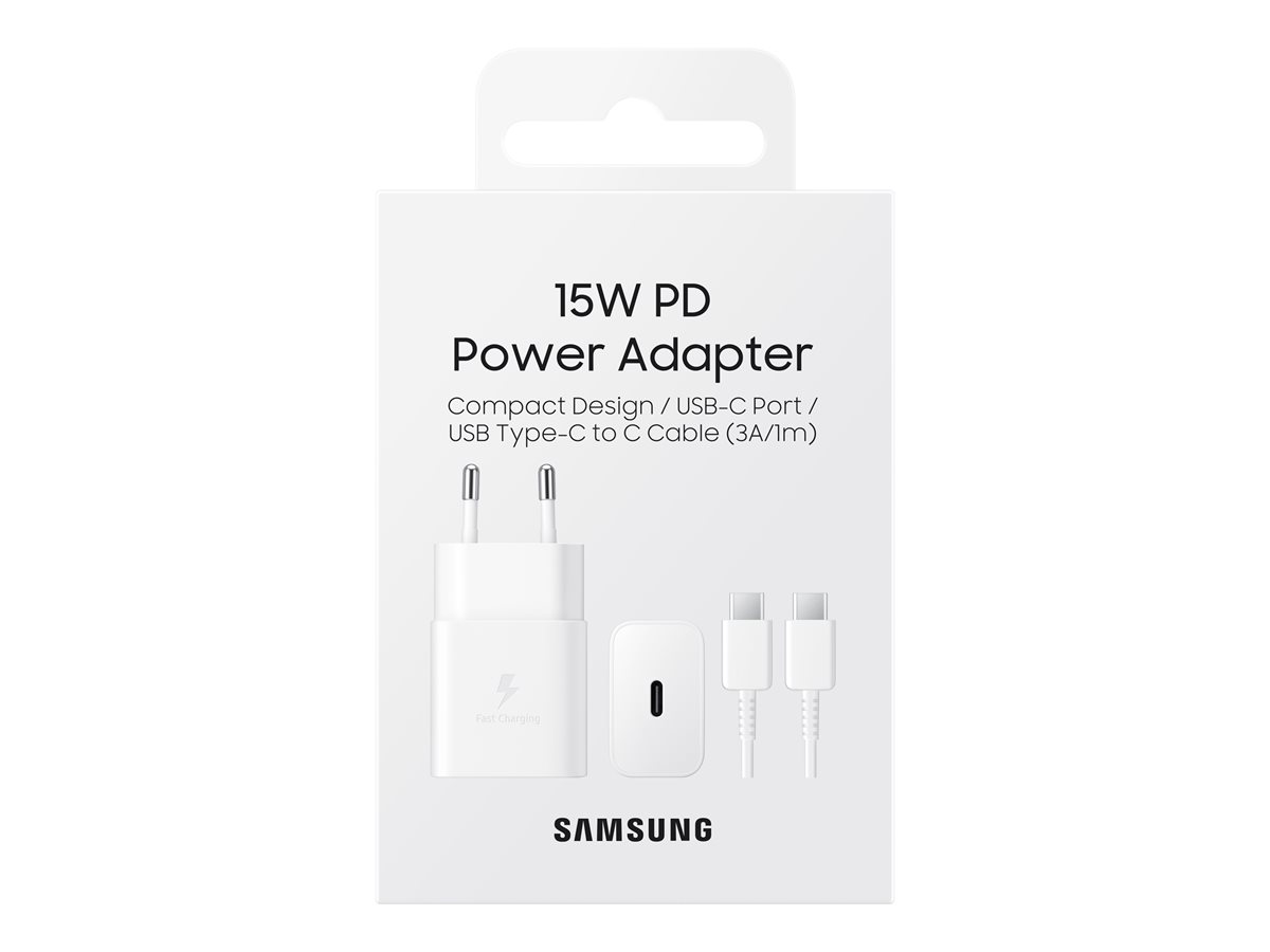 Carregador Rápido Samsung EP-T1510 USB-C 15W Branco