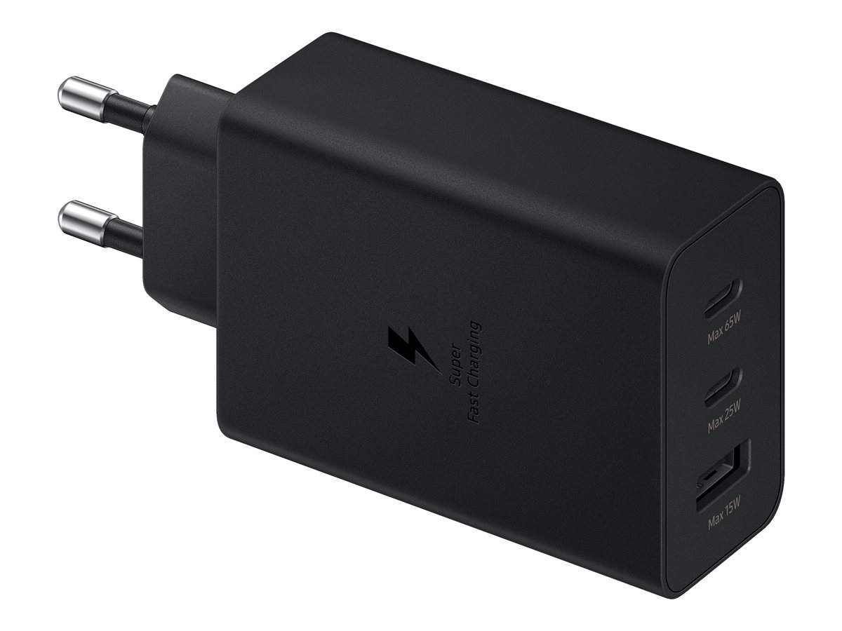 Carregador Samsung EP-T6530 65W Tripla Saída USB-C Preto