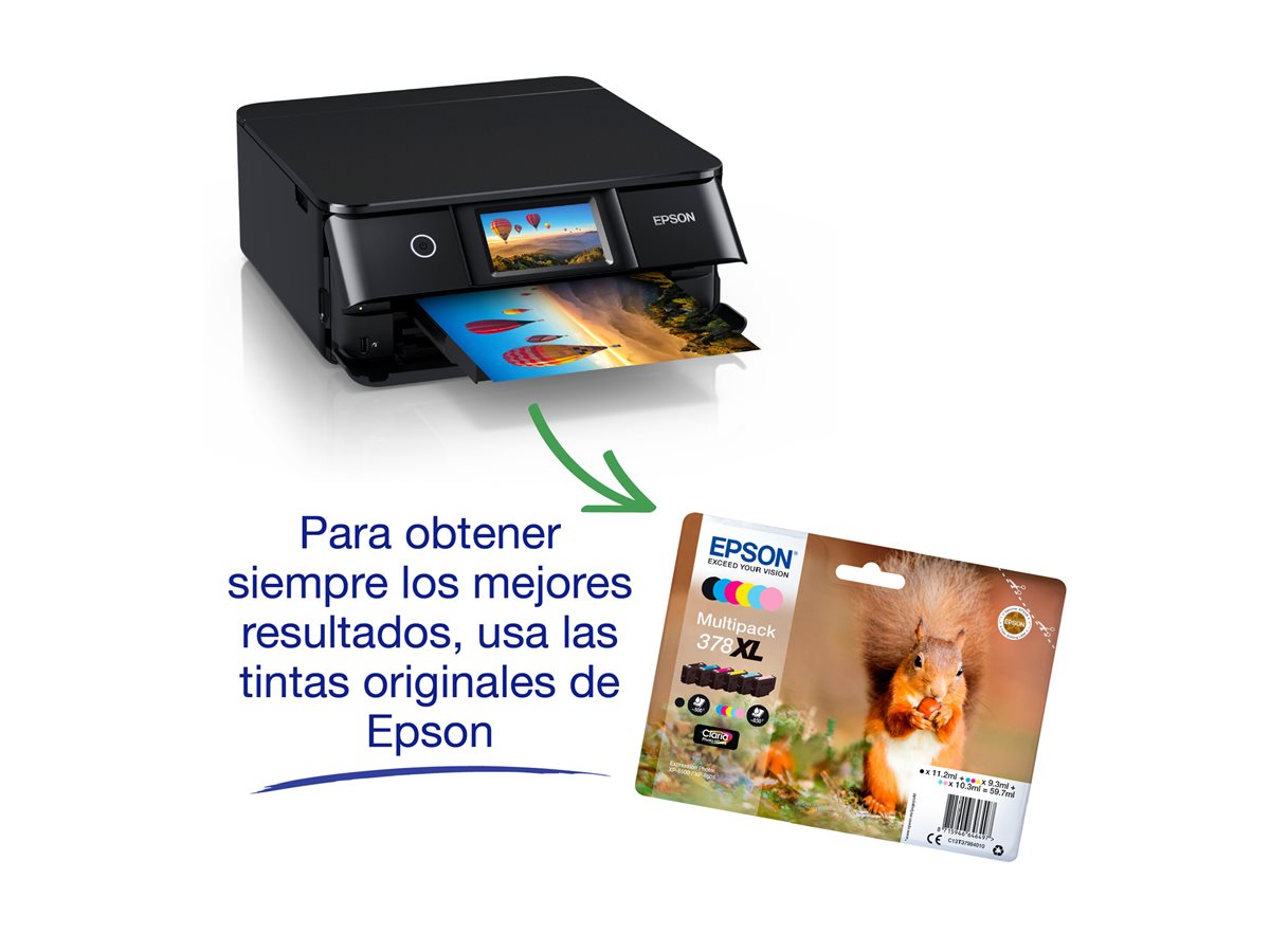 Epson Expression Photo XP-8700 - Impressora multi-funções - a cores - jacto de tinta - A4/Legal (media) - até 9.5 ppm (impressão) - 100 folhas - USB, Wi-Fi - preto - Imagem 12