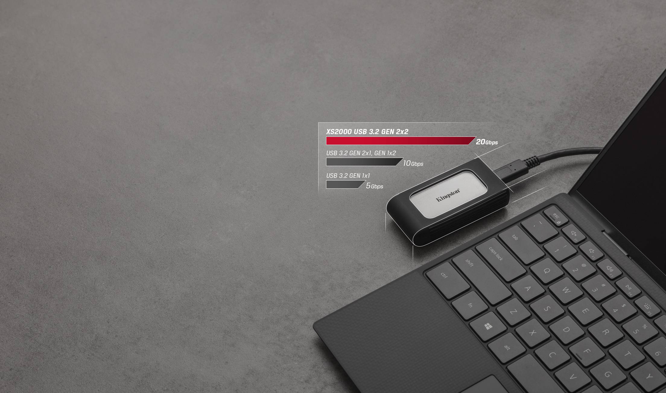 SSD Portátil Kingston XS2000 1TB USB 3.2 Gen 2x2 USB-C - Imagem 11
