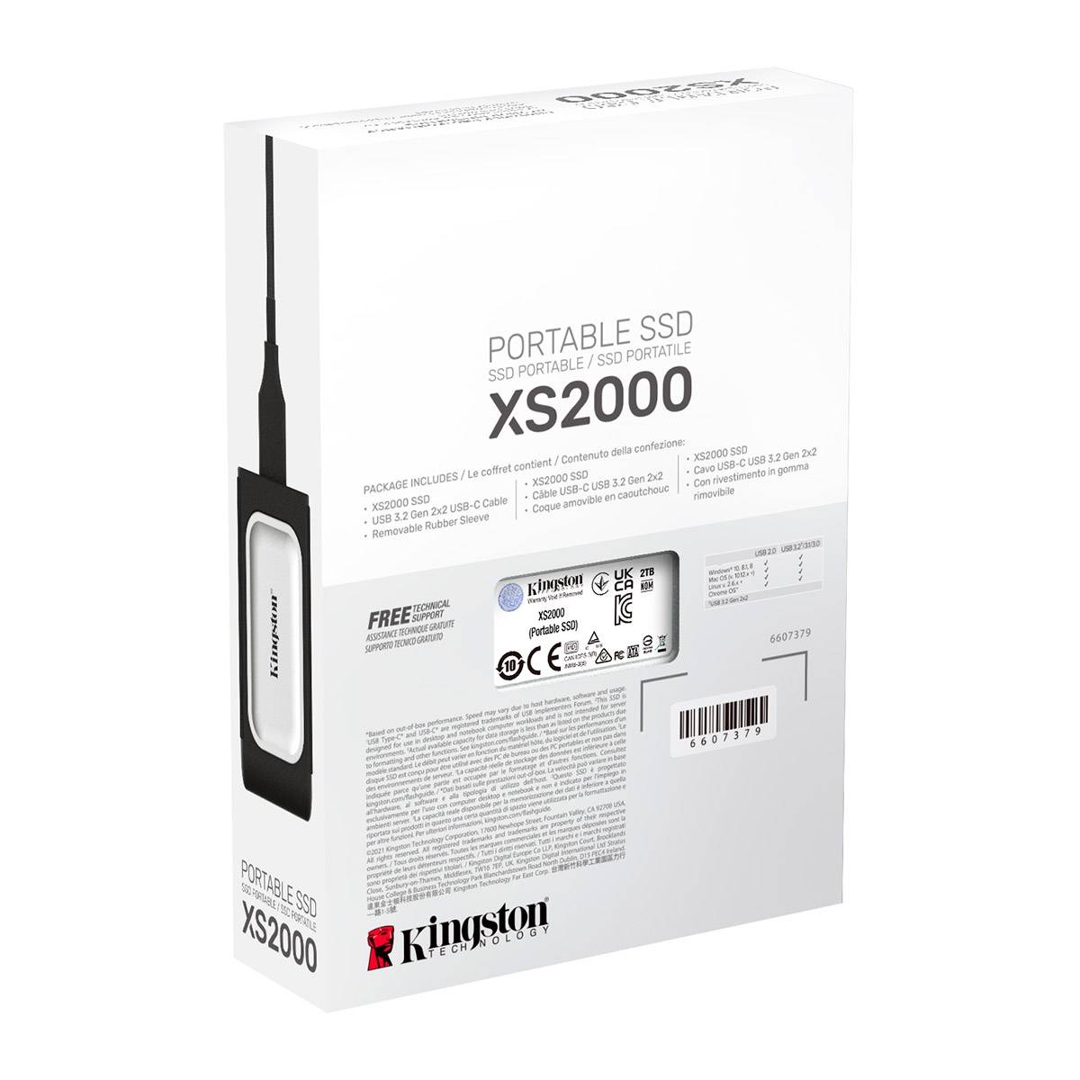 SSD Externa Portátil Kingston XS2000 500GB USB 3.2 Gen 2x2 USB-C - Imagem 3