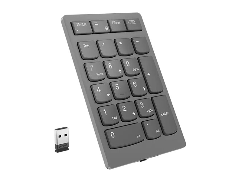 Teclado Numérico LENOVO Go Wireless Numeric Keypad sem fios 2.4 GHz Chave-Tesoura cinza temporal