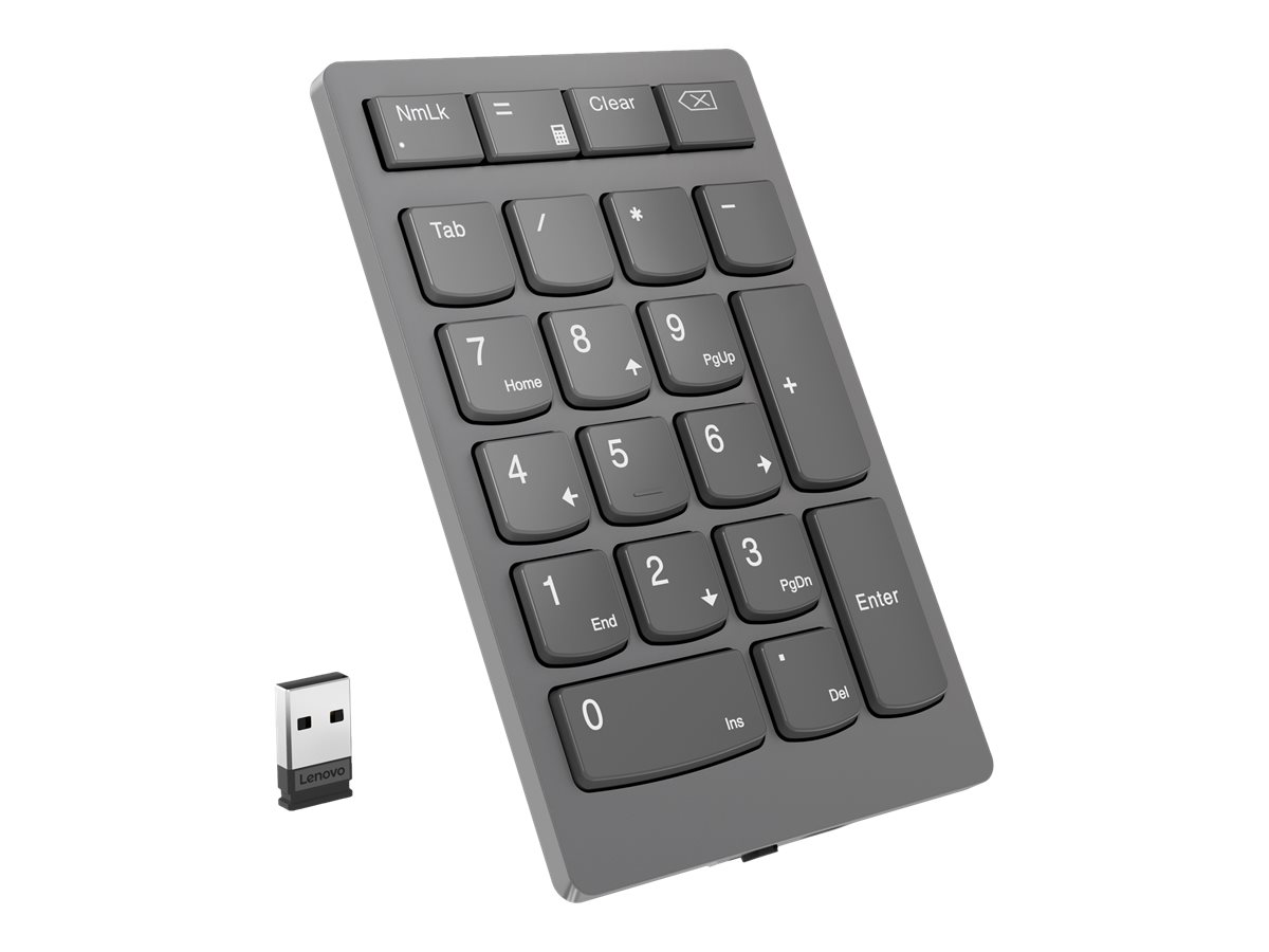 Teclado Numérico LENOVO Go Wireless Numeric Keypad sem fios 2.4 GHz Chave-Tesoura cinza temporal - Imagem 4